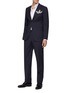 Figure View - Click To Enlarge - ISAIA -  ''Gregory' Pinstripe Notch Lapel Wool Suit