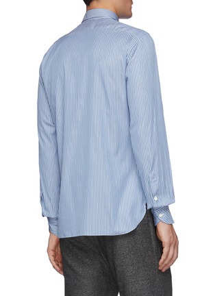 Back View - Click To Enlarge - ISAIA - Stripe Cotton Double Face Sports Shirt