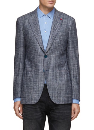 Main View - Click To Enlarge - ISAIA - Gregory' Single-breast Wool Silk Cashmere Blend Blazer