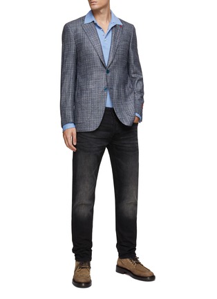 Figure View - Click To Enlarge - ISAIA - Gregory' Single-breast Wool Silk Cashmere Blend Blazer