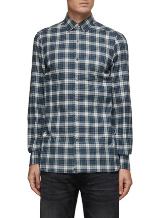 Main View - Click To Enlarge - ISAIA - Monza' Plaid Flannel Shirt