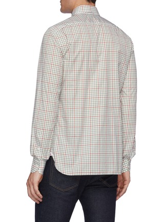 Back View - Click To Enlarge - ISAIA - Cotton Check Long Sleeve Shirt