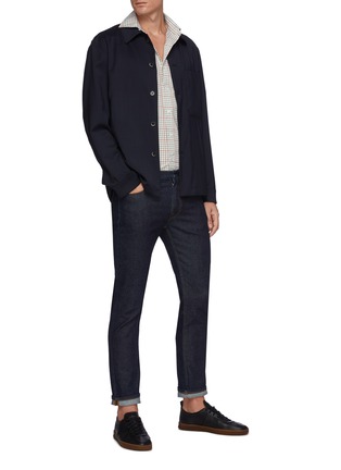 Figure View - Click To Enlarge - ISAIA - Cotton Check Long Sleeve Shirt