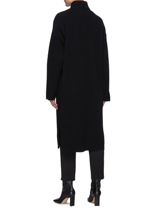 Back View - Click To Enlarge - BARENA - 'Edo' stand collar belted wool coat