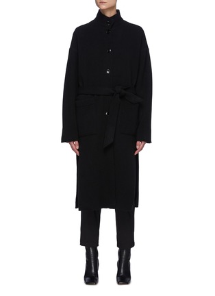 Main View - Click To Enlarge - BARENA - 'Edo' stand collar belted wool coat