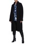 Figure View - Click To Enlarge - BARENA - 'Edo' stand collar belted wool coat