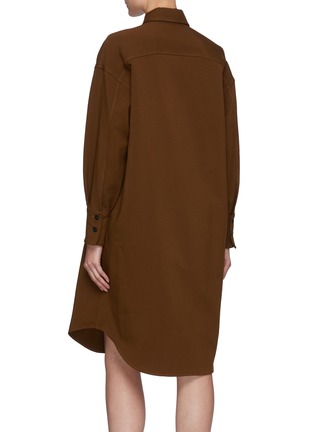 Back View - Click To Enlarge - BARENA - Dafne Tecno' Belted Shirt Dress