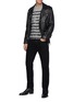 Figure View - Click To Enlarge - SAINT LAURENT - Brushed Interrupted Stripe Sweater