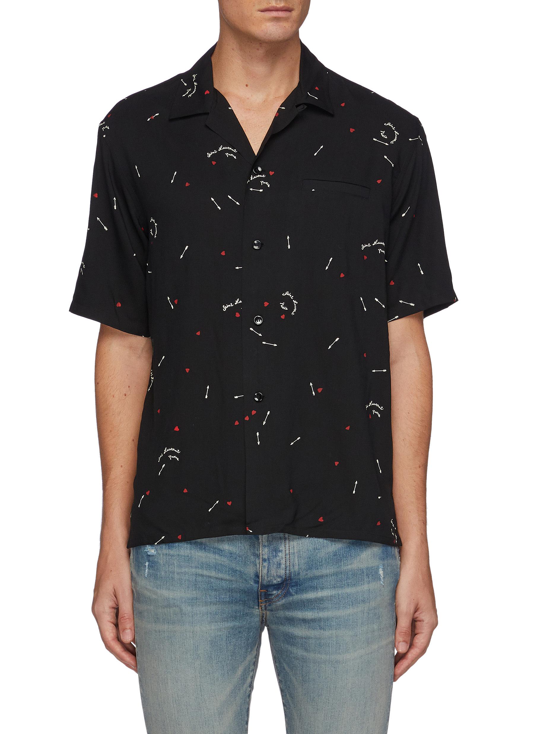 saint laurent heart shirt