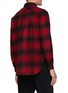 Back View - Click To Enlarge - SAINT LAURENT - Oversize Checked Wool Shirt