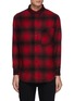 Main View - Click To Enlarge - SAINT LAURENT - Oversize Checked Wool Shirt