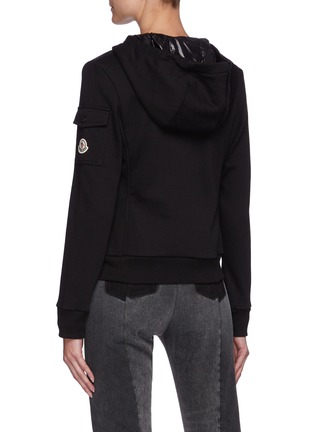 Back View - Click To Enlarge - MONCLER - Puffer Body Hooded Zip Up Jacket