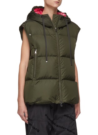 Detail View - Click To Enlarge - MONCLER - ASARET' WIDE QUILT HOODED PUFFER JACKET