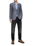 Figure View - Click To Enlarge - ISAIA - Long Sleeve Cotton Silk Blend Polo Shirt