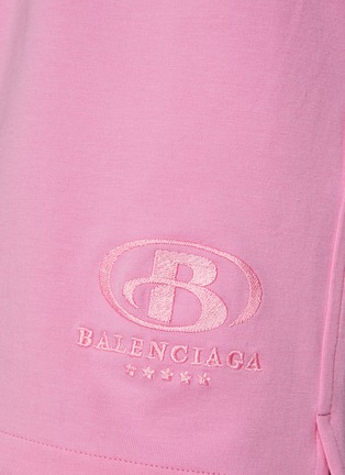  - BALENCIAGA - Logo Embroidered Elastic Waist Shorts