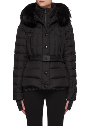 Main View - Click To Enlarge - MONCLER - Tonal Fur Trim Beverly Belted Puffer Ski Jacket