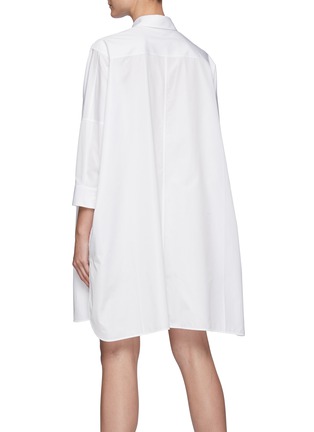 Back View - Click To Enlarge - JIL SANDER - Sunday' Oversized Boxy Drop Shoulder Poplin Shirt Dress