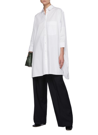 Figure View - Click To Enlarge - JIL SANDER - Sunday' Oversized Boxy Drop Shoulder Poplin Shirt Dress