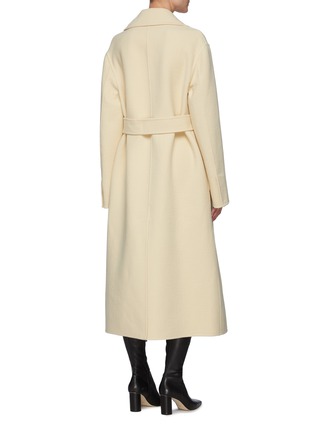 Back View - Click To Enlarge - JIL SANDER - Belted Double Faced Wool Coat