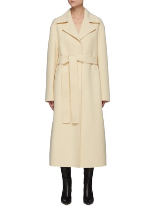 Main View - Click To Enlarge - JIL SANDER - Belted Double Faced Wool Coat