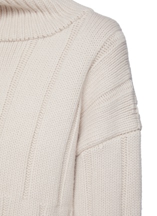  - JIL SANDER - Wide rib turtle neck alpaca wool sweater