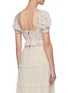 Back View - Click To Enlarge - ALICE & OLIVIA - 'Rianna' Floral Open Back Smocked Crop Top