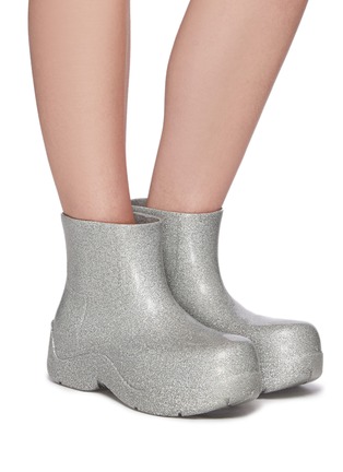 Figure View - Click To Enlarge - BOTTEGA VENETA - Puddle' Sparkle Rubber Boots