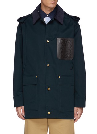 Main View - Click To Enlarge - LOEWE - Detachable Hood Patch Pocket Parka