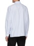 Back View - Click To Enlarge - LOEWE - Anagram Leather Patch Striped Cotton Shirt