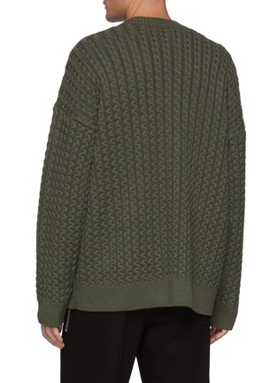 Back View - Click To Enlarge - LOEWE - Cable Anagram Wool Sweater