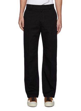 Main View - Click To Enlarge - LOEWE - Contrast Side Stitch Straight Leg Cotton Pants