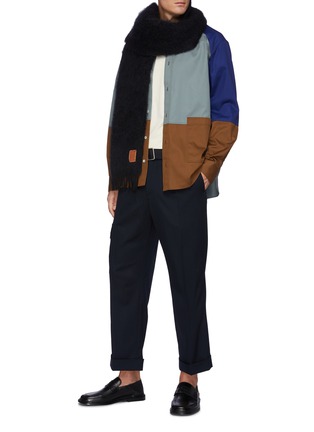 Figure View - Click To Enlarge - LOEWE - Relaxed fit patchwork shirt