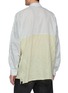 Back View - Click To Enlarge - LOEWE - Contrast Striped Panel Patch Pocket Oversize Cotton Blend Shirt