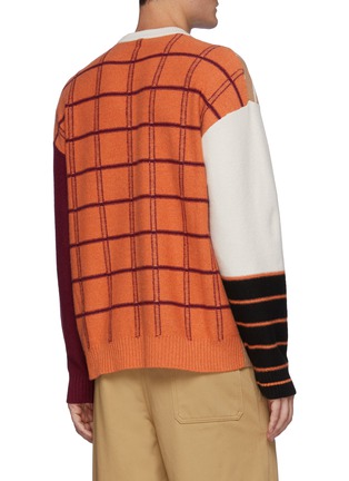 Back View - Click To Enlarge - LOEWE - Asymmetric Patchwork Cashmere Sweater