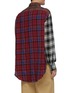Back View - Click To Enlarge - LOEWE - Asymmetric Chequered Patchwork Cotton Shirt