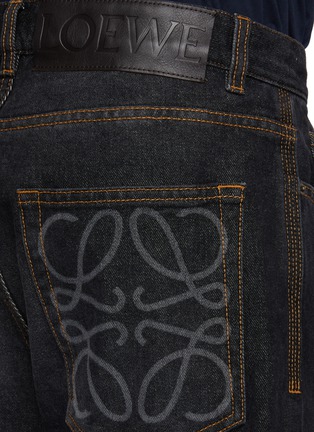  - LOEWE - Back Anagram Jacquard Mid Rise Denim Jeans