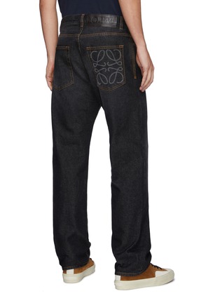 Back View - Click To Enlarge - LOEWE - Back Anagram Jacquard Mid Rise Denim Jeans