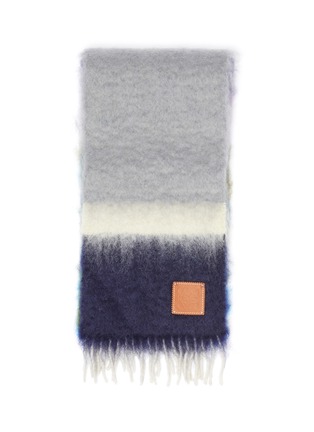 Detail View - Click To Enlarge - LOEWE - Multi-Colour Striped Mohair Scarf
