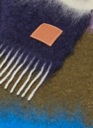 Detail View - Click To Enlarge - LOEWE - Multi-Colour Striped Mohair Scarf