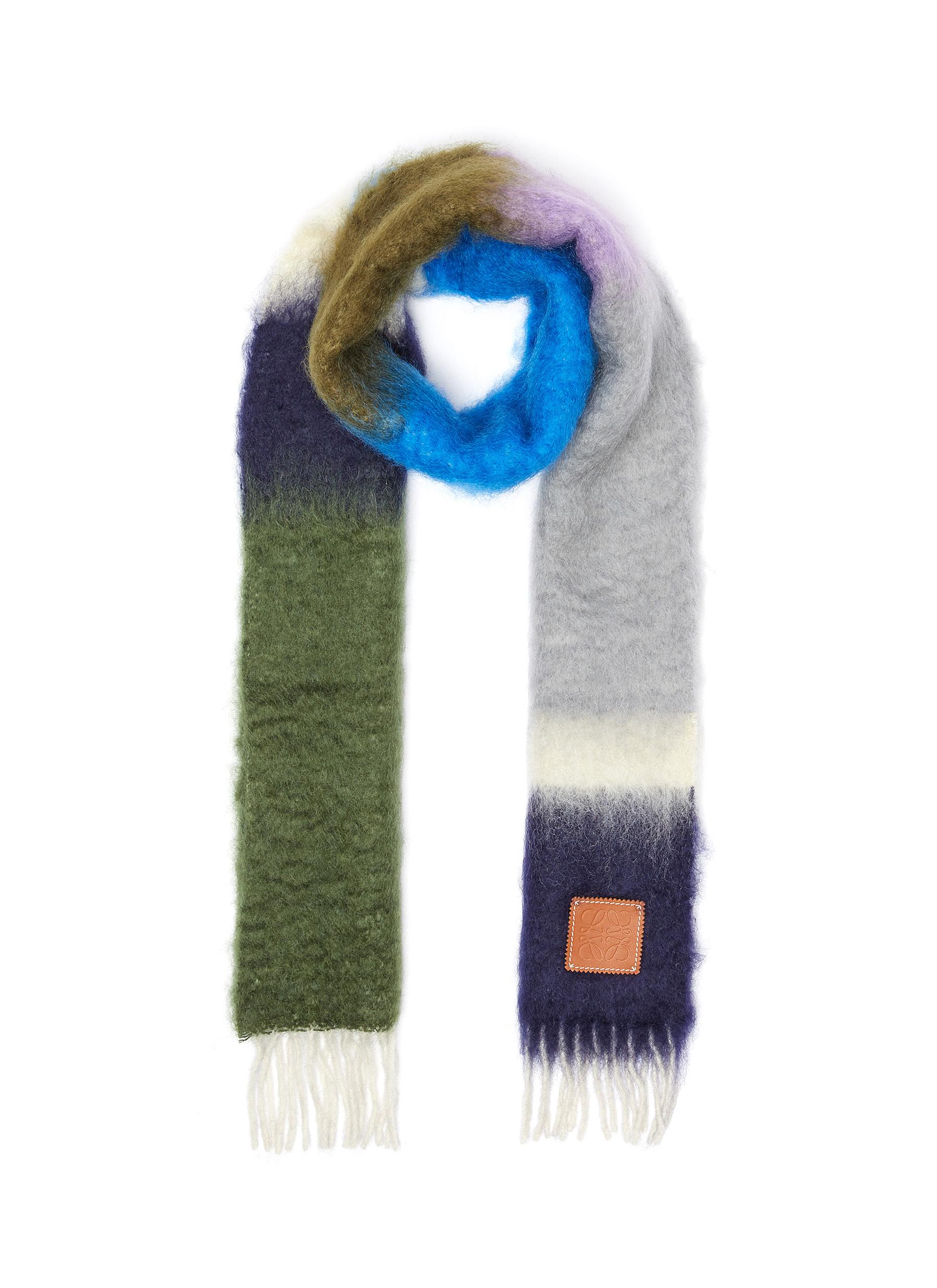 Multi-Colour Striped Mohair Scarf | Smart Closet