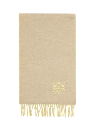 Detail View - Click To Enlarge - LOEWE - Bicoloured Anagram Wool Scarf