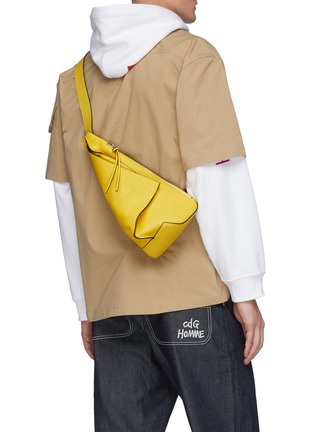 Figure View - Click To Enlarge - LOEWE - 'ANTON SLING' FOLD OVER LEATHER BUMBAG