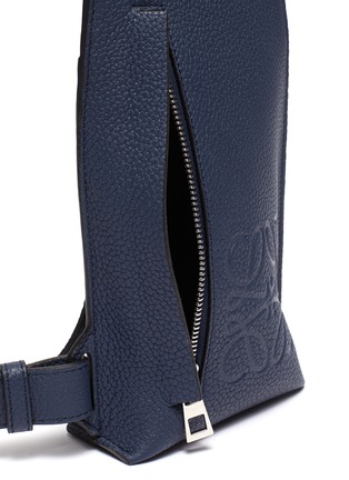 Detail View - Click To Enlarge - LOEWE - 'Vertical T pocket' in anagram embossed leather