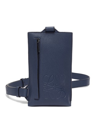 Main View - Click To Enlarge - LOEWE - 'Vertical T pocket' in anagram embossed leather