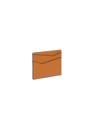 Figure View - Click To Enlarge - LOEWE - 'Puzzle' Anagram Embossed Contrast Stitch Leather Cardholder