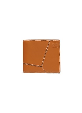 Main View - Click To Enlarge - LOEWE - 'Puzzle' Anagram Embossed Contrast Stitch Leather Bifold Wallet