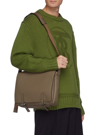 Figure View - Click To Enlarge - LOEWE - Military Leather Messenger Bag