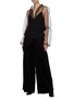 Figure View - Click To Enlarge - DRIES VAN NOTEN - Pamplona' Pleated Cotton Wide Legged Trousers