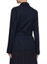 Back View - Click To Enlarge - DRIES VAN NOTEN - Cherry' Draped Shawl Collar Cotton Blouse