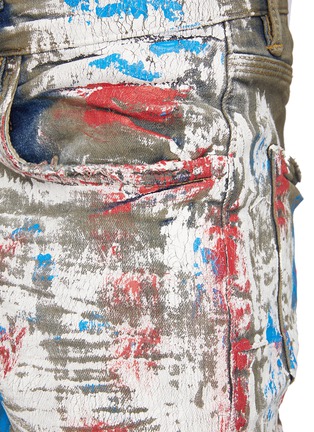  - PURPLE BRAND - Paint Splatter Effect Denim Skinny Jeans